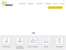 Tablet Screenshot of bkk-mahle.de
